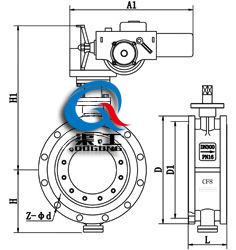 D941X電動法蘭蝶閥 (配DZW執行器)