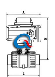 電動塑料球閥 (螺紋式)